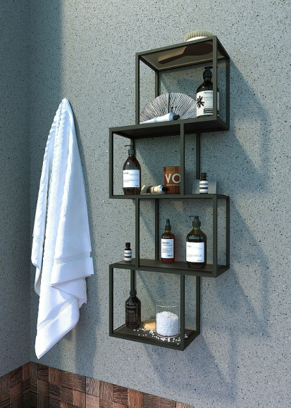 Полка 1MarKa Grunge Loft Chain У97508 Графит матовый