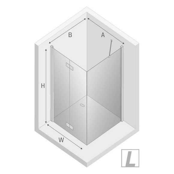 Душевой уголок New Trendy New Soleo Chrome 80х120 L D-0148A/D-0151B профиль Хром стекло прозрачное Душевой уголок New Trendy New Soleo Chrome 80х120 L D-0148A/D-0151B профиль Хром стекло прозрачное