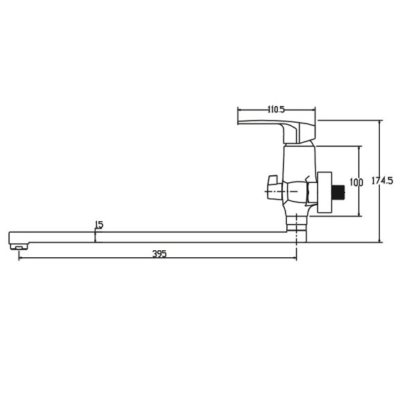 Смеситель для ванны Kaiser Guss 68055 универсальный Хром