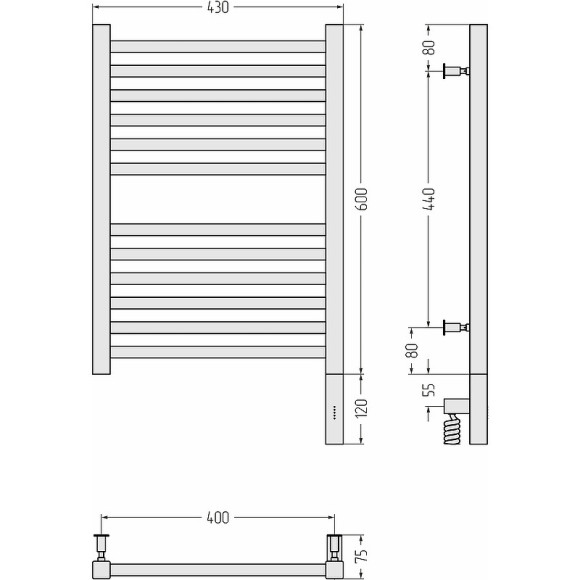 Электрический полотенцесушитель Сунержа Модус 3.0 600х400 R 00-5701-6040 Хром Электрический полотенцесушитель Сунержа Модус 3.0 600х400 R 00-5701-6040 Хром