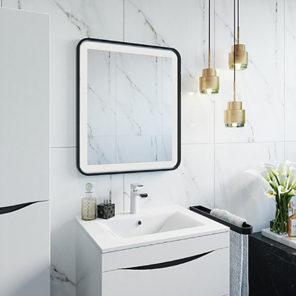 Зеркало Iddis Cloud 60 с подсветкой Черный матовый Зеркало Iddis Cloud 60 с подсветкой Черный матовый