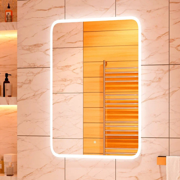 Зеркало Континент Glamour 700х1200 ЗЛП236 с подсветкой с сенсорным выключателем