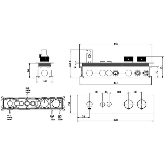 Смеситель для душа Allen Brau Liberty 5.33010-00 с термостатом Хром Смеситель для душа Allen Brau Liberty 5.33010-00 с термостатом Хром