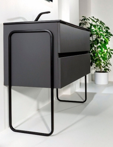 Тумба под раковину Boheme Armadi Art Vallessi 100 837-100-A mat подвесная Антрацит матовый