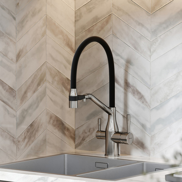 Смеситель для кухни Sancos Orta SC4008BN Никель брашированный Черный Смеситель для кухни Sancos Orta SC4008BN Никель брашированный Черный