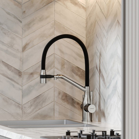 Смеситель для кухни Sancos Orta SC4008BN Никель брашированный Черный Смеситель для кухни Sancos Orta SC4008BN Никель брашированный Черный