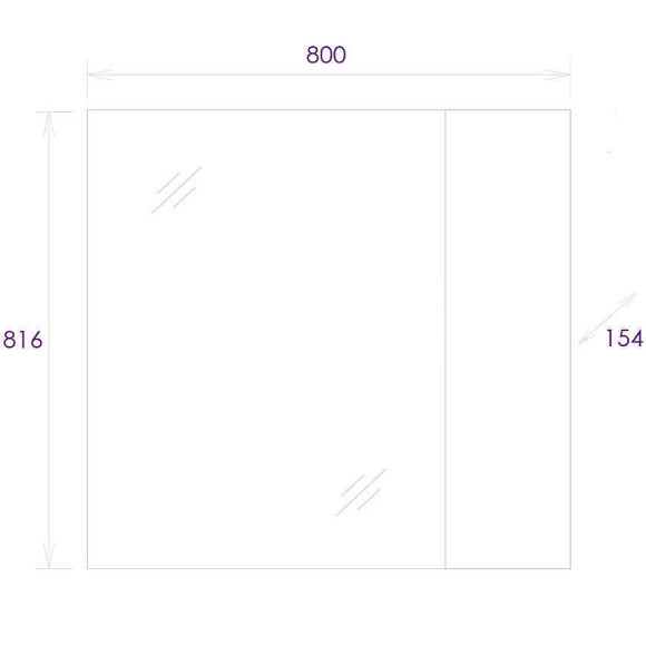 Зеркало со шкафом Onika Алеста 80.00 R 208095 Камень светлый Белое