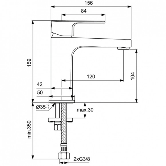 Смеситель для раковины Ideal Standard Cerafine Model D BC553AA Хром Смеситель для раковины Ideal Standard Cerafine Model D BC553AA Хром