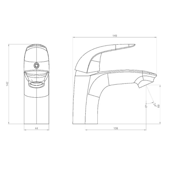 Смеситель для раковины Damixa Eclipse 310210001 Хром