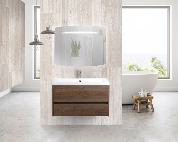 Зеркало Art&Max Gina AM-Gin-900-700-DS-F-H с подсветкой с сенсорным выключателем Зеркало Art&Max Gina AM-Gin-900-700-DS-F-H с подсветкой с сенсорным выключателем