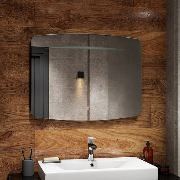 Зеркало Art&Max Gina AM-Gin-900-700-DS-F-H с подсветкой с сенсорным выключателем Зеркало Art&Max Gina AM-Gin-900-700-DS-F-H с подсветкой с сенсорным выключателем