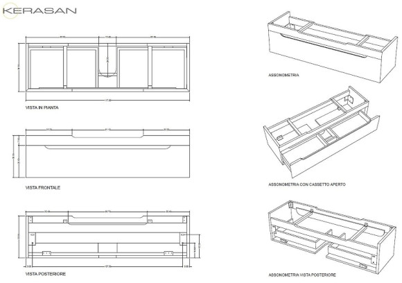 Тумба под раковину Kerasan Inka Project 911102 подвесная Белый Тумба под раковину Kerasan Inka Project 911102 подвесная Белый