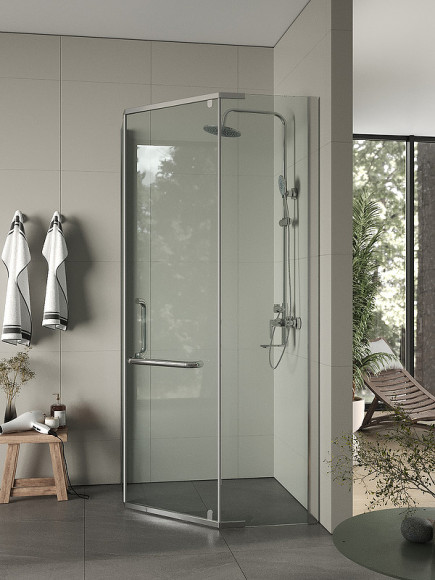 Душевой уголок Agger 90x90 A03-090TCR/G профиль Хром стекло прозрачное Душевой уголок Agger 90x90 A03-090TCR/G профиль Хром стекло прозрачное
