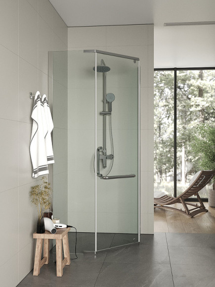 Душевой уголок Agger 90x90 A03-090TCR/G профиль Хром стекло прозрачное Душевой уголок Agger 90x90 A03-090TCR/G профиль Хром стекло прозрачное