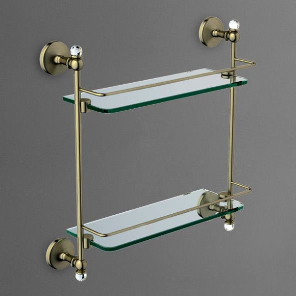 Стеклянная полка Art&Max Antic Crystal AM-E-2682BSJ-Br Бронза Стеклянная полка Art&Max Antic Crystal AM-E-2682BSJ-Br Бронза