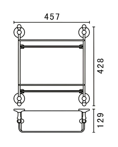Стеклянная полка Art&Max Antic Crystal AM-E-2682BSJ-Br Бронза Стеклянная полка Art&Max Antic Crystal AM-E-2682BSJ-Br Бронза