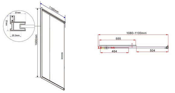 Душевой уголок Vincea Garda 120х110 VSS-1G1112CH профиль Хром стекло шиншилла