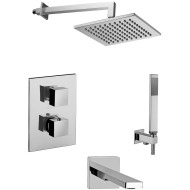 Душевая система Paffoni Level KITLEQ519CR120KING с термостатом Хром