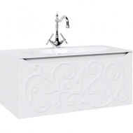 Тумба под раковину Clarberg Elegance 100 EL0110 подвесная Белая Тумба под раковину Clarberg Elegance 100 EL0110 подвесная Белая