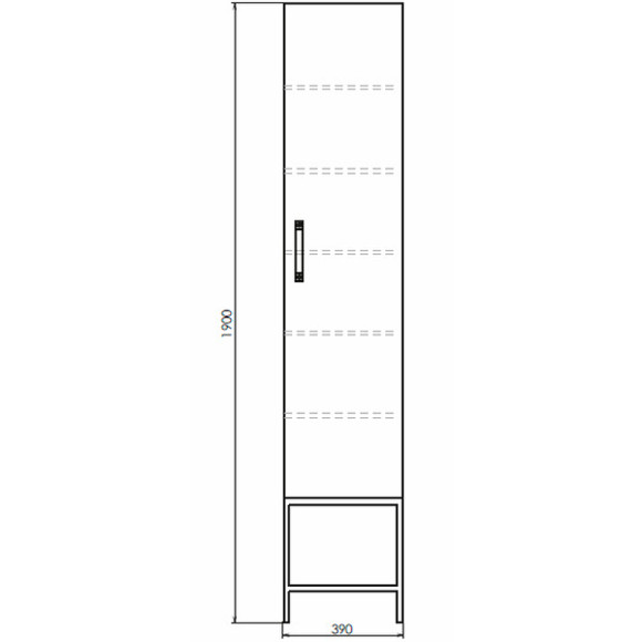Шкаф пенал Comforty Бредфорд 40 00-00009884 Белый глянец
