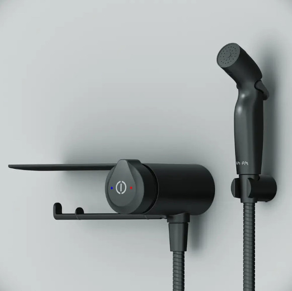 Гигиенический душ со смесителем AM.PM X-Joy TouchReel F0H85A822 Черный матовый Гигиенический душ со смесителем AM.PM X-Joy TouchReel F0H85A822 Черный матовый