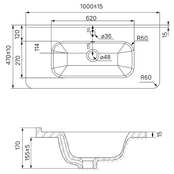 Тумба с раковиной Iddis Edifice 100 EDI10D0i95K подвесная Темно-серая