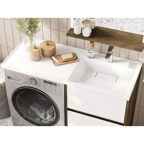 Тумба под раковину Aquaton Лондри 120 1A266901LHDY0 Дуб Кантри без фасада