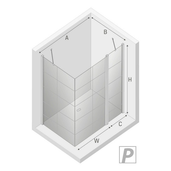 Душевой уголок New Trendy New Soleo Black 90х90 R K-0581 профиль Черный стекло прозрачное Душевой уголок New Trendy New Soleo Black 90х90 R K-0581 профиль Черный стекло прозрачное