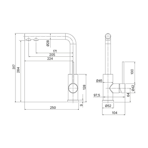 Смеситель для кухни Iddis Rule RULSBLFi05 Хром Смеситель для кухни Iddis Rule RULSBLFi05 Хром