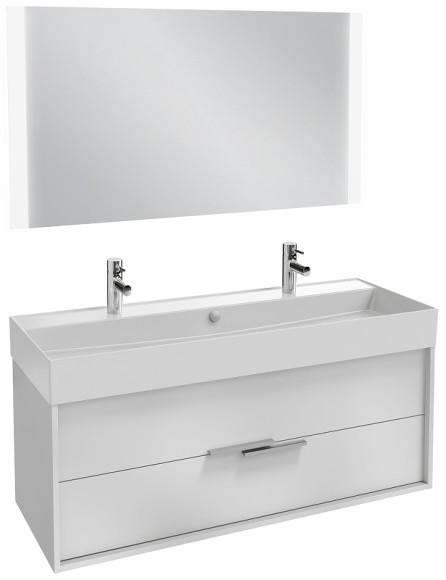 Тумба под раковину Jacob Delafon Vivienne 120 EB1509-N18-N18 подвесная Белая ручки Хром Тумба под раковину Jacob Delafon Vivienne 120 EB1509-N18-N18 подвесная Белая ручки Хром