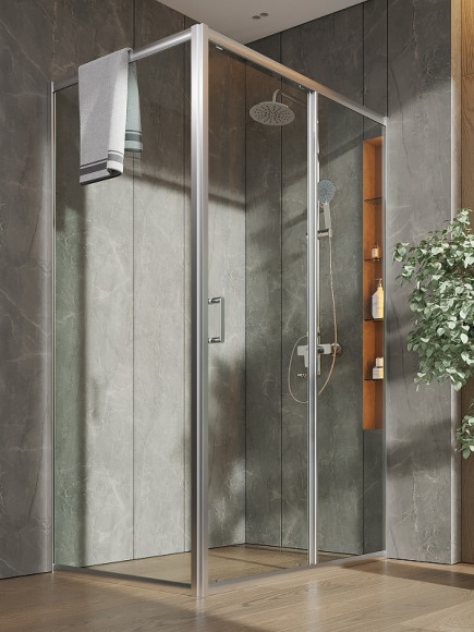 Душевой уголок Orange 120x80 E23-12080TCR профиль Хром стекло прозрачное Душевой уголок Orange 120x80 E23-12080TCR профиль Хром стекло прозрачное