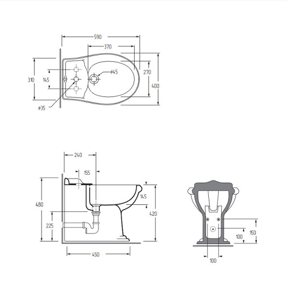Биде Migliore Impero 20781 Белое Биде Migliore Impero 20781 Белое