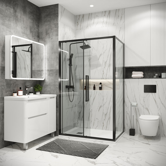 Душевой уголок Grossman Cosmo 130х70 120.K33.02.1370.42.00 профиль Графит сатин стекло прозрачное Душевой уголок Grossman Cosmo 130х70 120.K33.02.1370.42.00 профиль Графит сатин стекло прозрачное