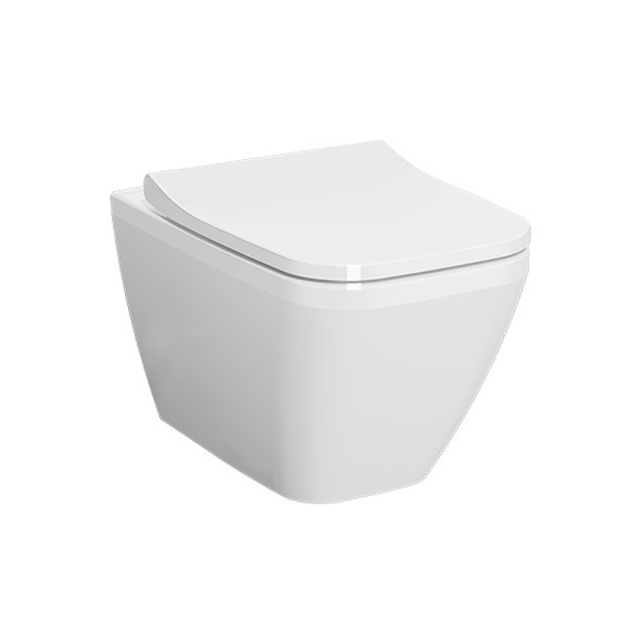 Комплект унитаза с инсталляцией Vitra Integra Square 9856B003-7206 с сиденьем Микролифт и клавишей смыва Хром матовый