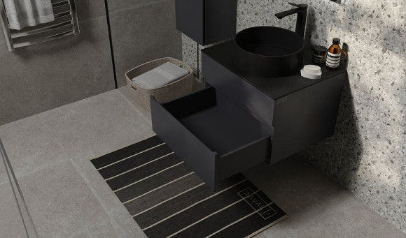 Тумба под раковину Raval Decent 60 Dec.01.60/A/RL подвесная Антрацит