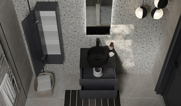 Тумба под раковину Raval Decent 60 Dec.01.60/A/RL подвесная Антрацит