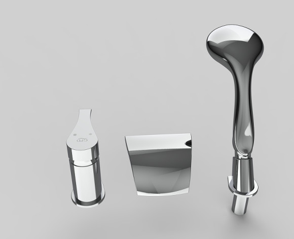 Смеситель на борт ванны GPD Atros Mak67 Хром