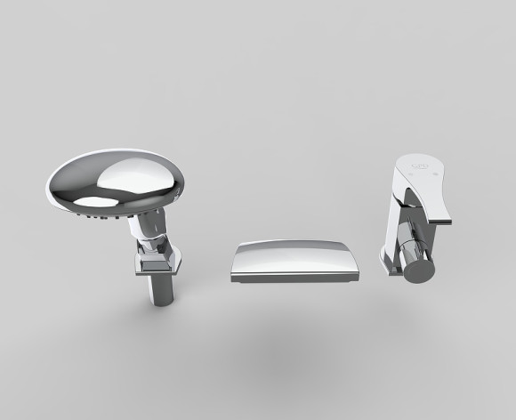 Смеситель на борт ванны GPD Atros Mak67 Хром