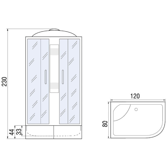 Душевая кабина River Nara XL 120x80 MT L 10000006209 с поддоном Душевая кабина River Nara XL 120x80 MT L 10000006209 с поддоном