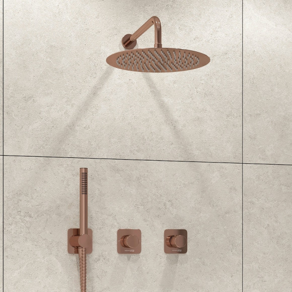 Душевая система WasserKRAFT Paar A8851.309.338.330.290.292.291 Розовое золото