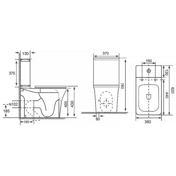 Унитаз компакт Azario Candy AZ-1503B с бачком и сиденьем Микролифт Унитаз компакт Azario Candy AZ-1503B с бачком и сиденьем Микролифт