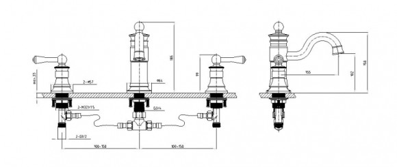 Смеситель для раковины Timo Adelia 6021/04F Черный антик