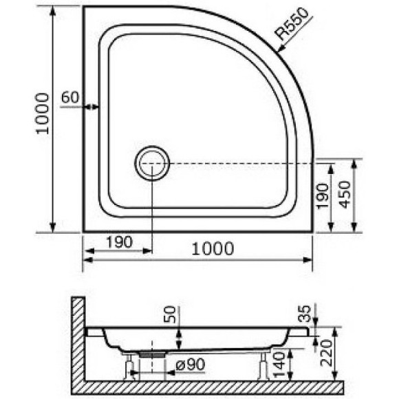 Акриловый поддон для душа RGW Acrylic Style P 100x100 16180400-11 Белый Акриловый поддон для душа RGW Acrylic Style P 100x100 16180400-11 Белый