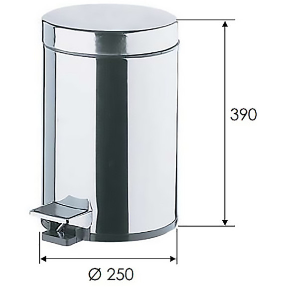 Ведро для мусора Remer RB503CR Хром Ведро для мусора Remer RB503CR Хром