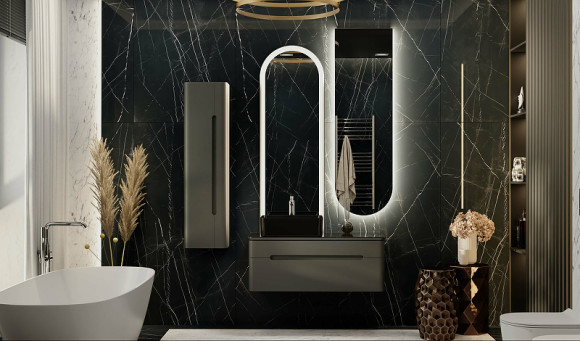 Тумба под раковину Jorno Shine 100 Shi.01.100/P/A подвесная Антрацит