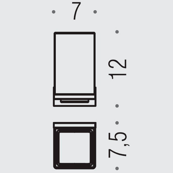 Стакан для зубных щеток Colombo Design Look B1602.HPS1-VAN Нержавеющая сталь