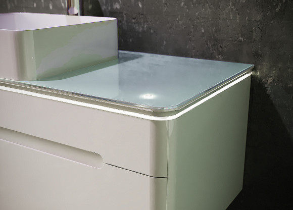 Тумба под раковину Jorno Shine 90 Shi.01.90/P/W подвесная Белый глянец