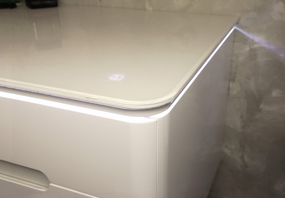 Тумба под раковину Jorno Shine 90 Shi.01.90/P/W подвесная Белый глянец