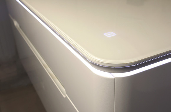 Тумба под раковину Jorno Shine 90 Shi.01.90/P/W подвесная Белый глянец