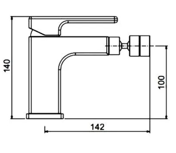 Смеситель для биде Gappo G17-6 G5017-6 Черный матовый
